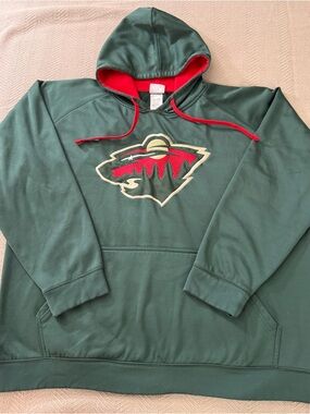 NHL Ice Hockey Minnesota Wild 2XL (50-52) Green Sweater Hoodie